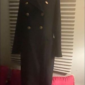 LOFT Women's Double Breasted Trench Coat Navy LP